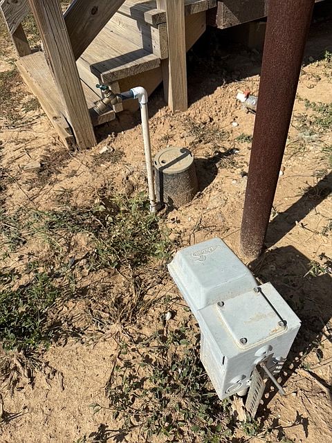 Electric and water hookup