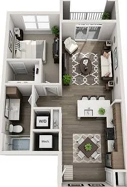 Weston Corners_A2_1B1B_717sf_Floorplans Weston Corners_A2_1B1B_717sf_Floorplans