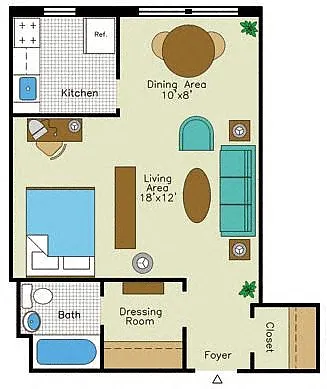 Floor plan Studio A