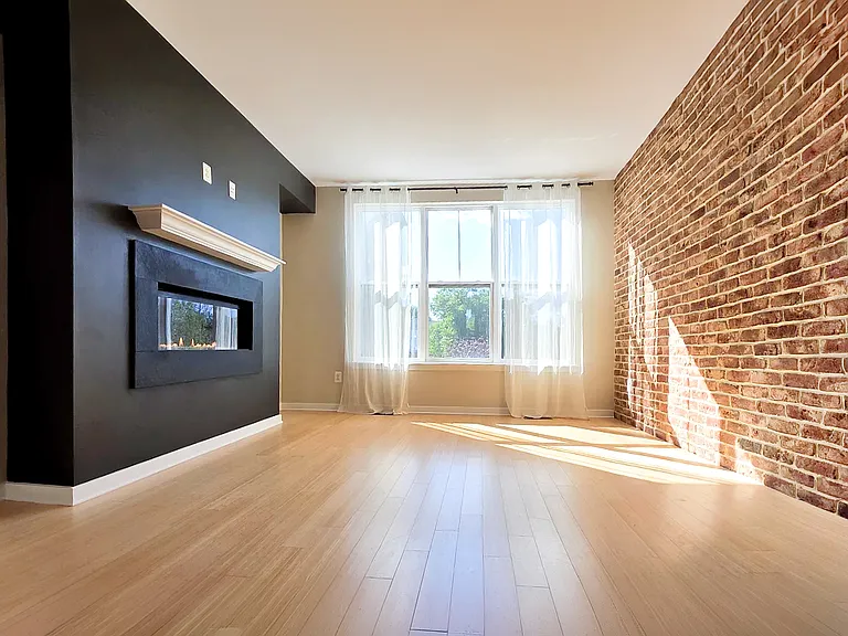Living room with gas fireplace