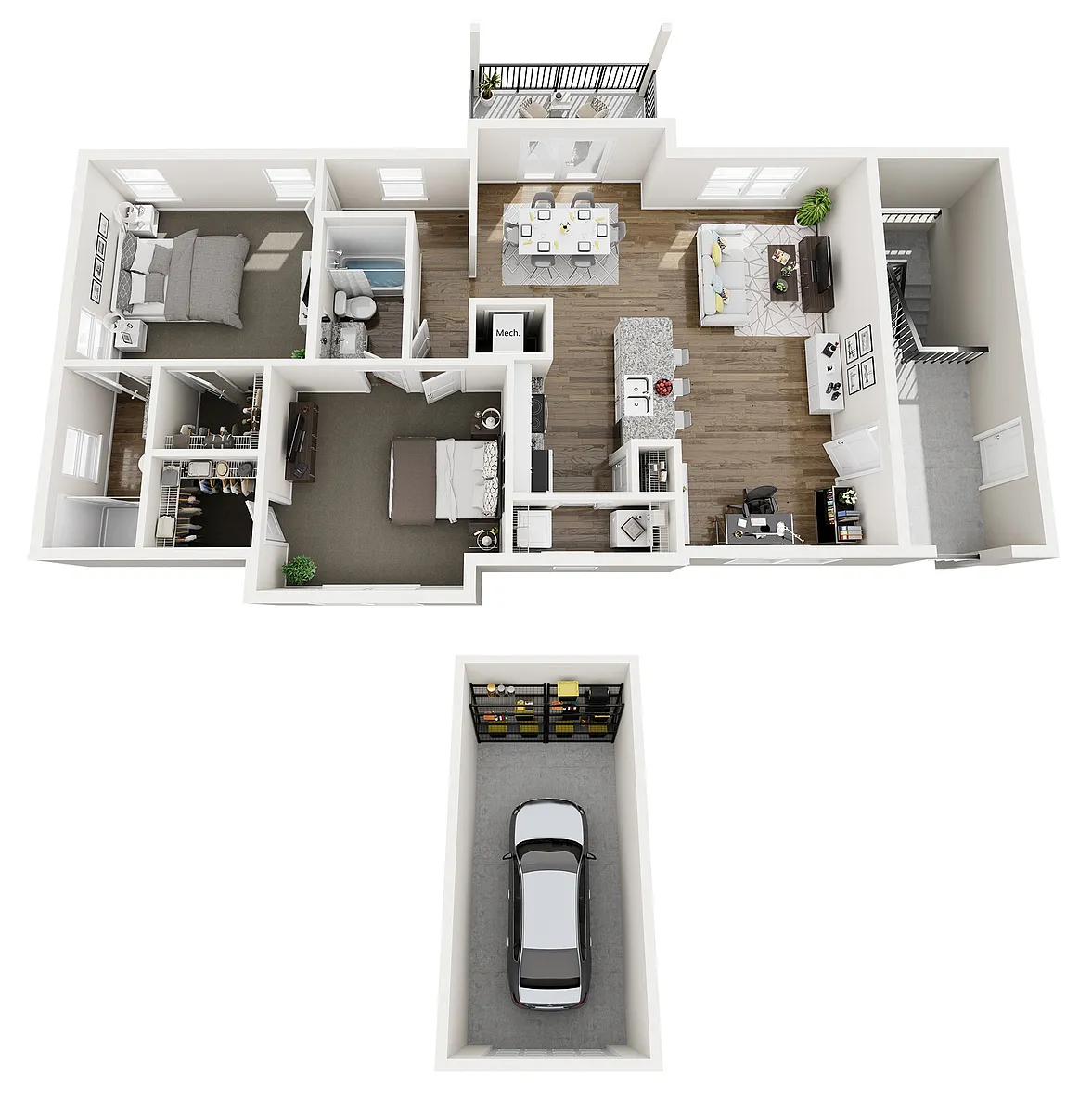 Floor plan B5 with Garage