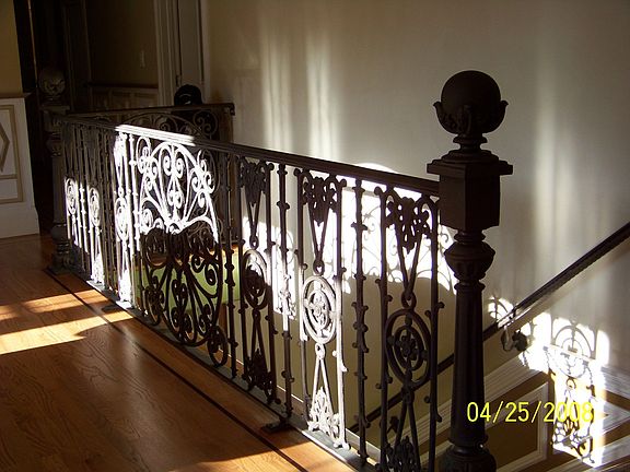 Imported hand wrought iron banisters