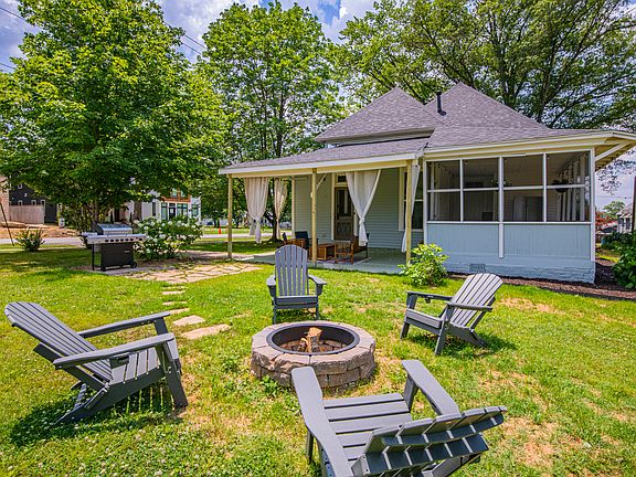 Backyard and Fire Pit and Grill area