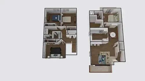 Floor plan 4x2 Townhome