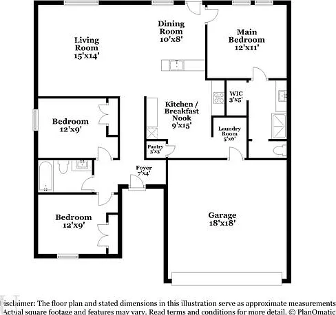 3 bed, 2.0 bath, 1265 sqft, $1,555 — Photo 3