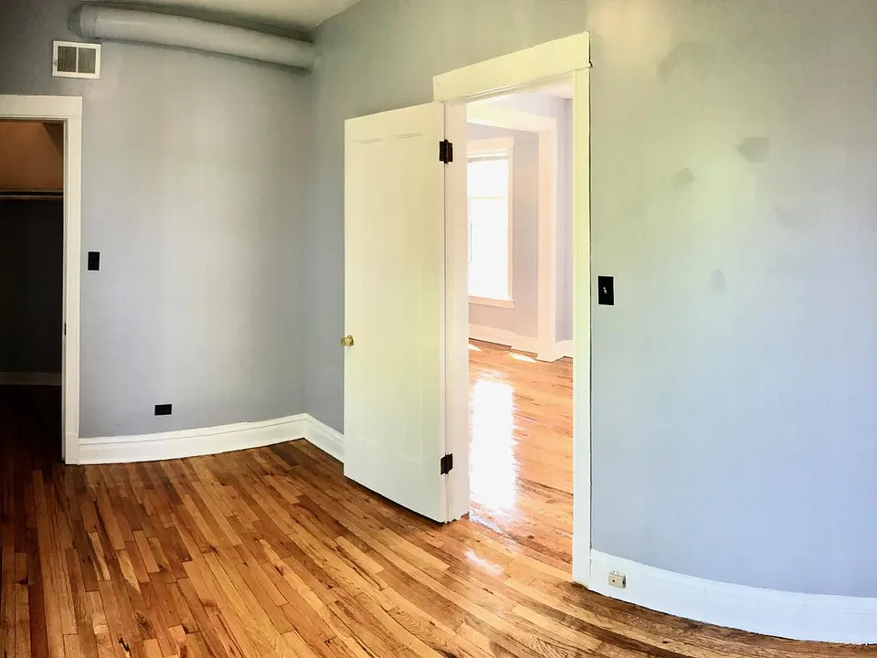 Spacious bedroom with deep, walk-in closet