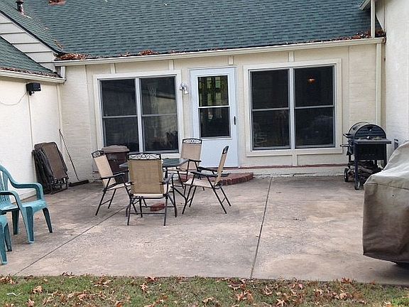 Secluded back patio