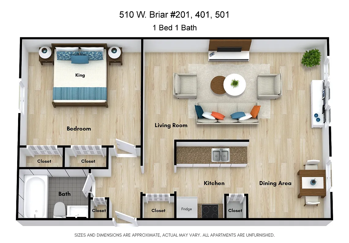 Floor plan One Bedroom
