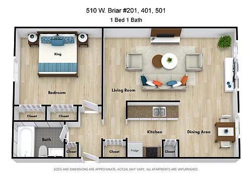 Floor plan One Bedroom