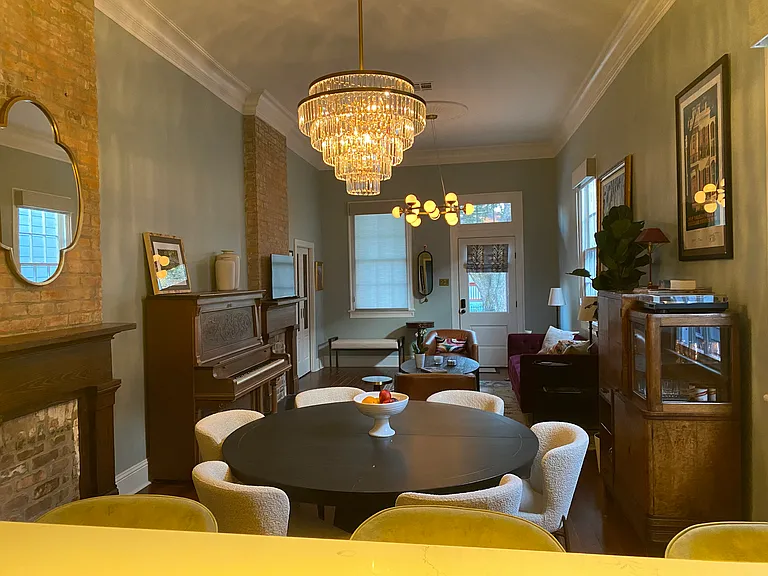 View from Kitchen to Dining and Living Area