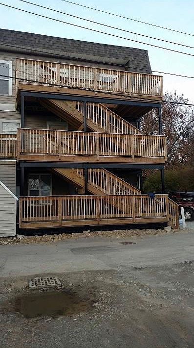 Decks on floors 1 and 2 are for the community. Unit 23 has direct deck access.