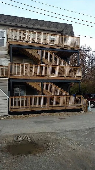 Decks on floors 1 and 2 are for the community. Unit 23 has direct deck access.