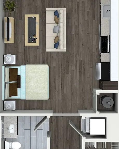 555 Ross - E180 - 1 Beds - 1 Baths - 500 Sq. ft.