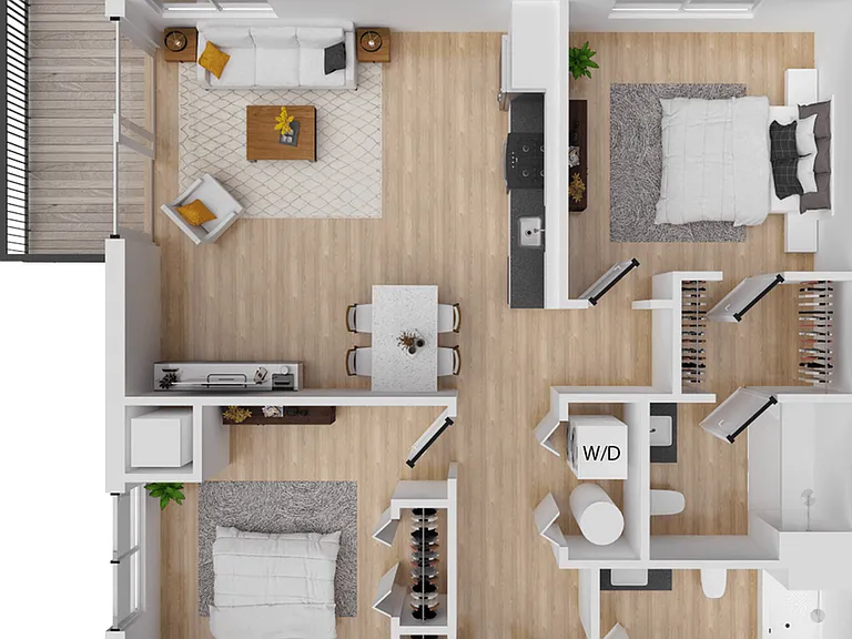 Moxie 3 - 890 square foot two bedroom, two bath apartment Moxie 3 - 890 square foot two bedroom, two bath apartment