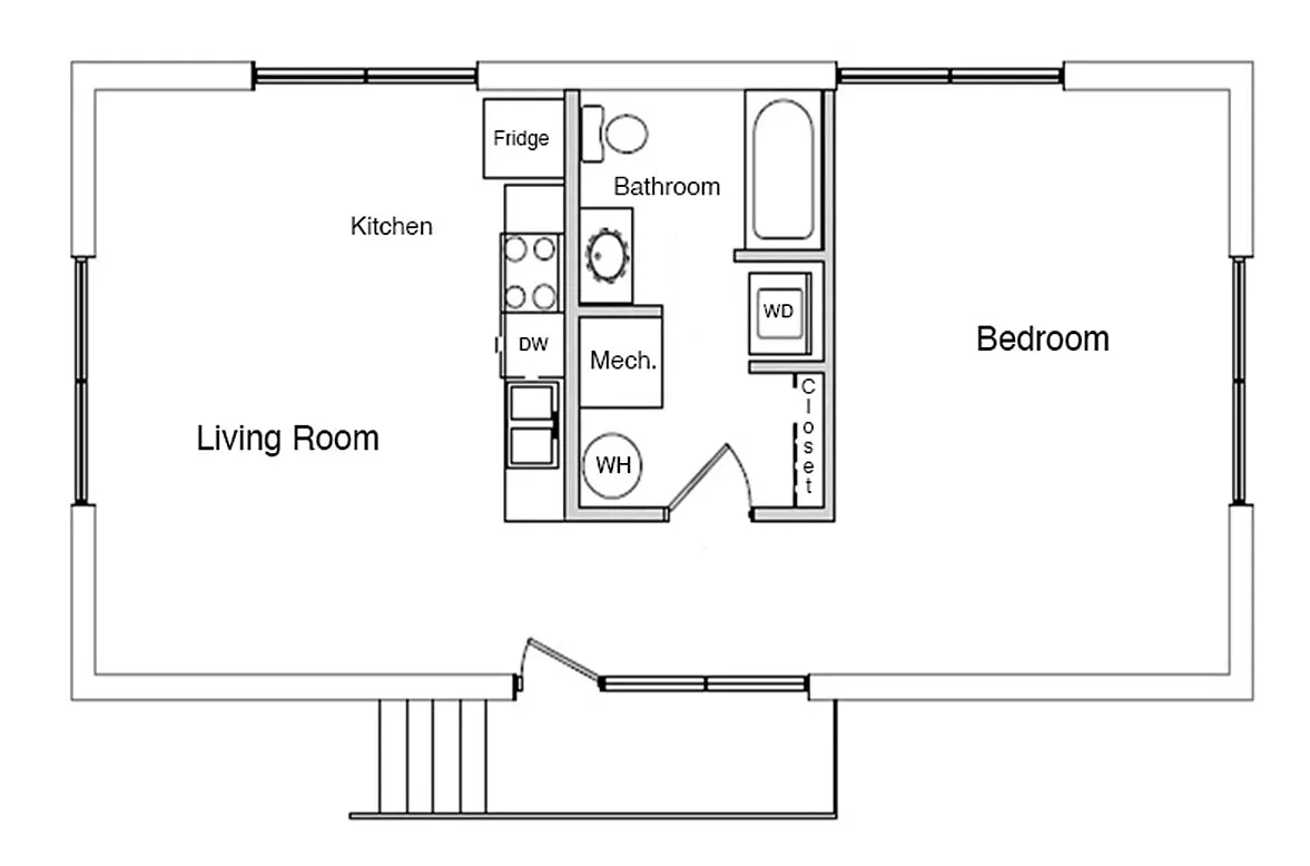 Floor plan One Bedroom
