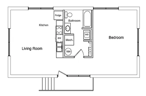Floor plan One Bedroom