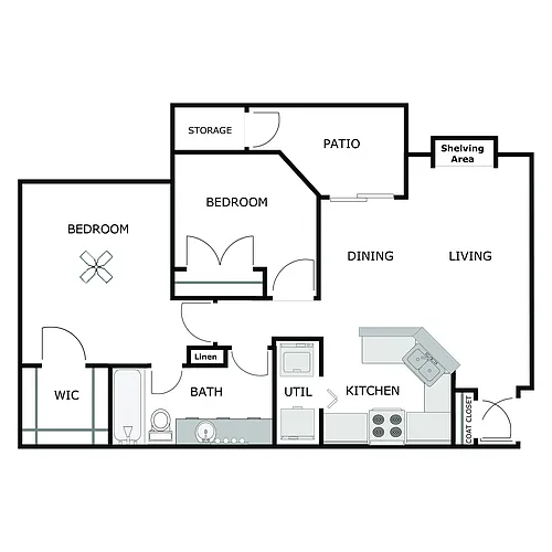 Floor plan 2x1 Mkt