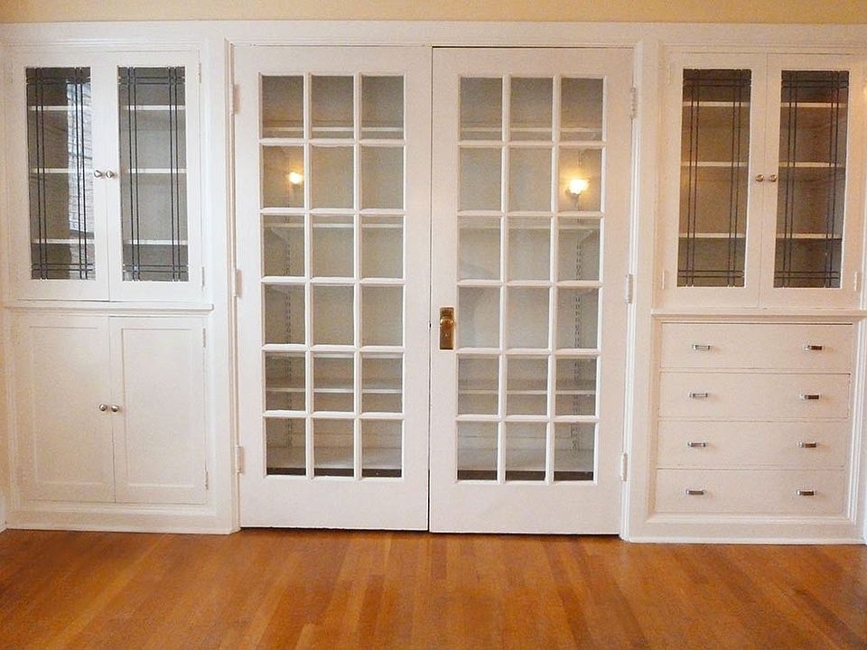 French Doors, Leaded Glass Built-ins