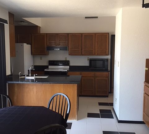 Dining area and kitchen