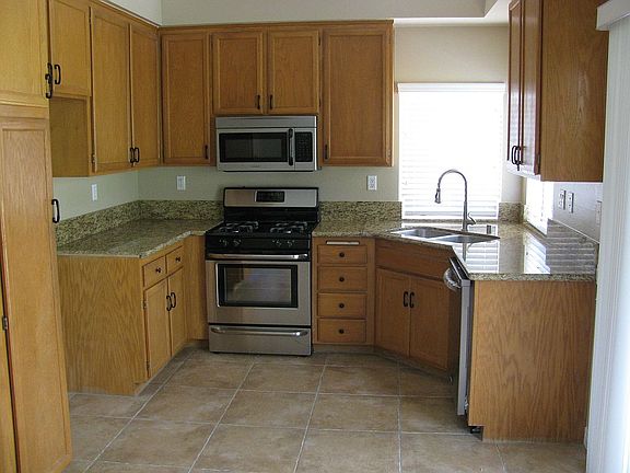 Granite counters in kitchen