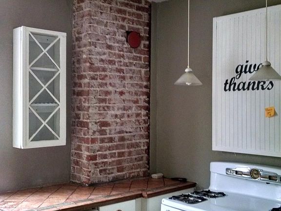 Kitchen, with antique gas stove..