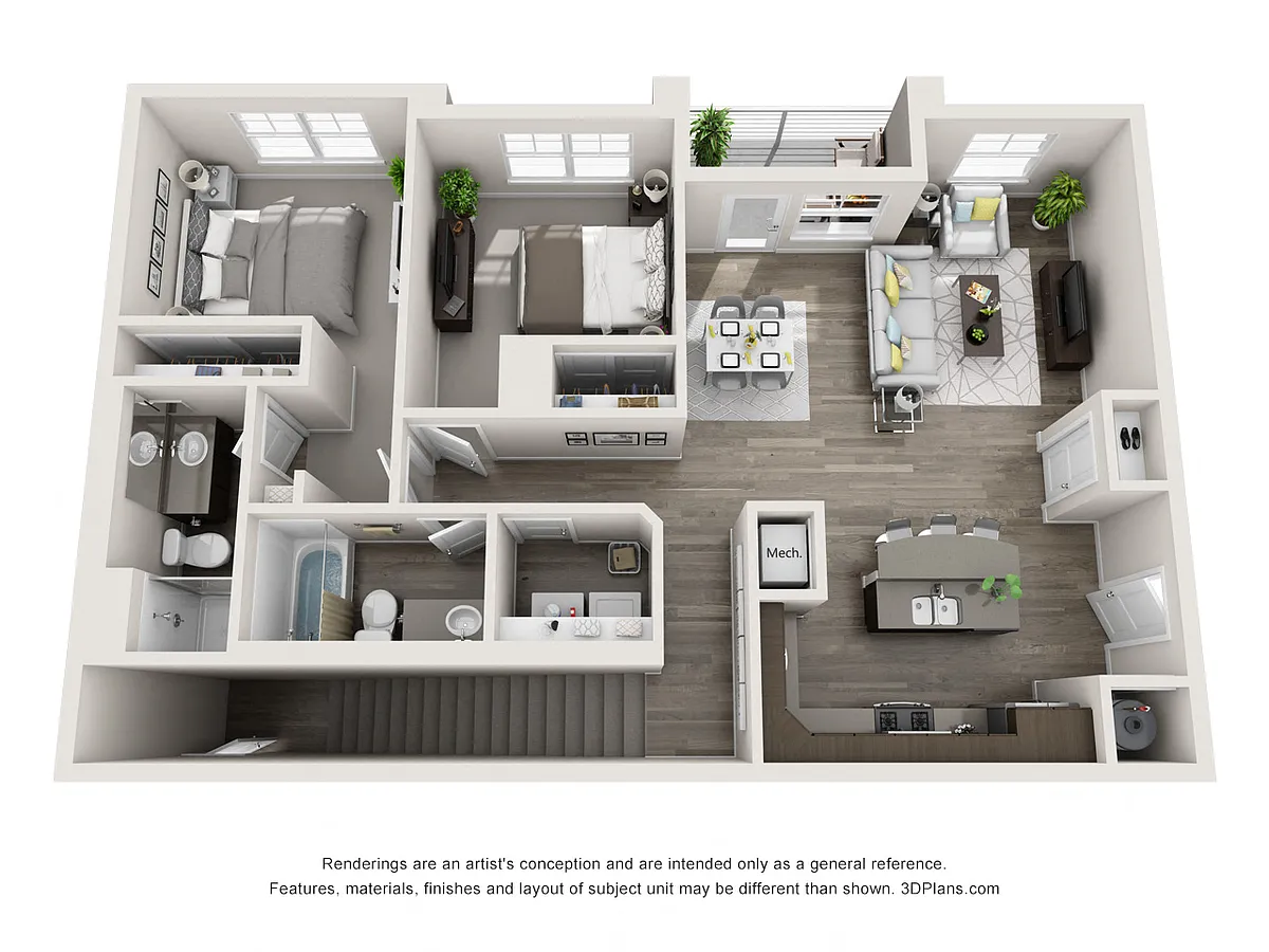 Floor plan 2x2 DJ