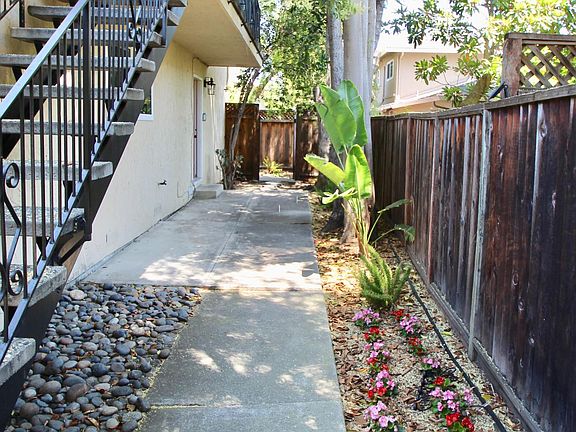 Private walkway to apartment away from the street noise.