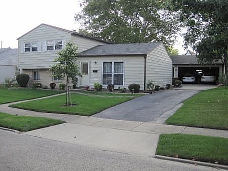 View from street facing SW