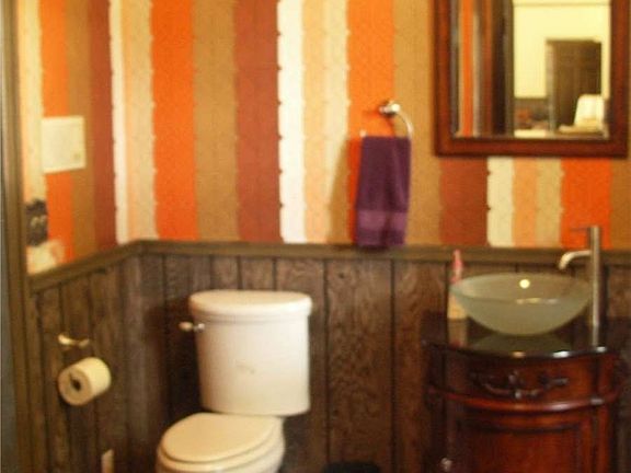 "Full bath off of the garage. "