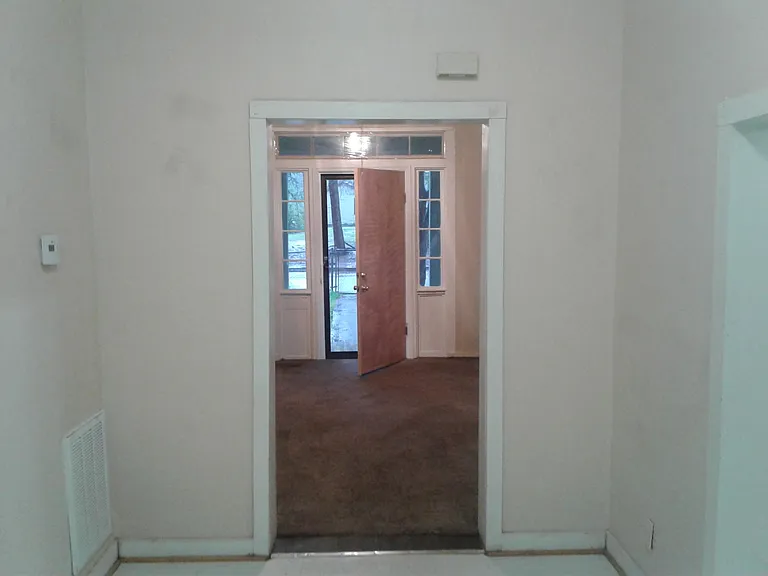 from the hall to the front door