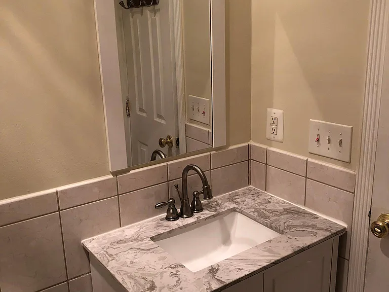 new vanity in bathroom