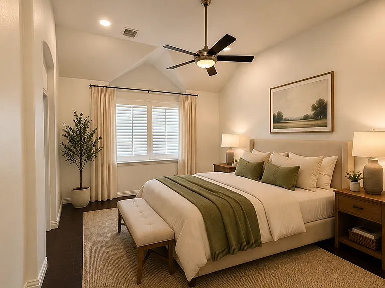Virtually Decorated Master Bedroom