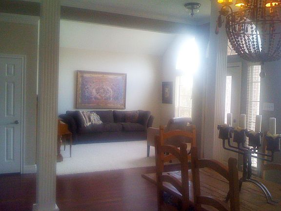 View to living room from dining