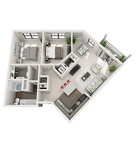 Floor plan B3 (Balcony/Sunroom)