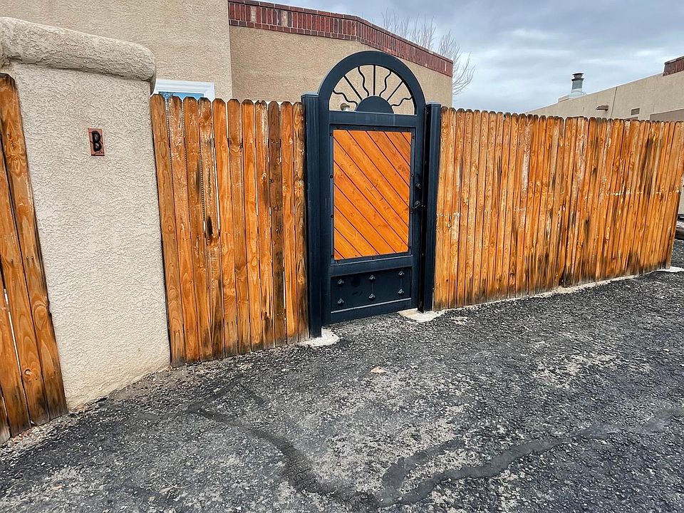 Gated entrance to unit