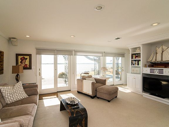 Family room with waterviews