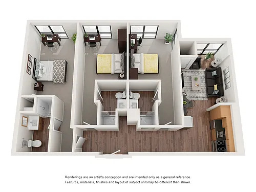 Floor plan Aspen - Individual Bedroom