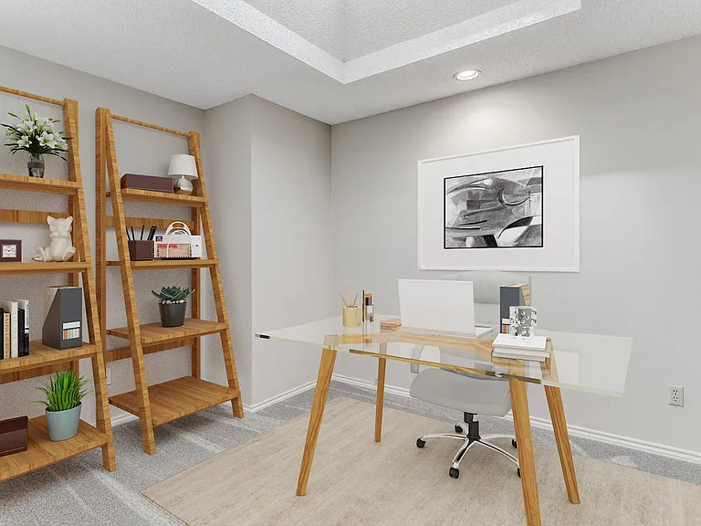 Loft area off master bedroom upstairs (staged as office)