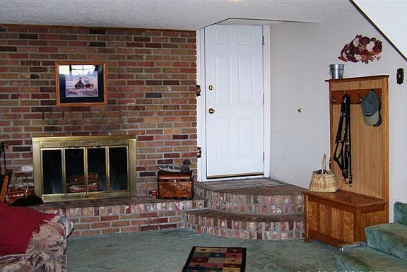 Cozy Family room with firelplace.