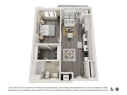 Floor plan 1 Bed A1
