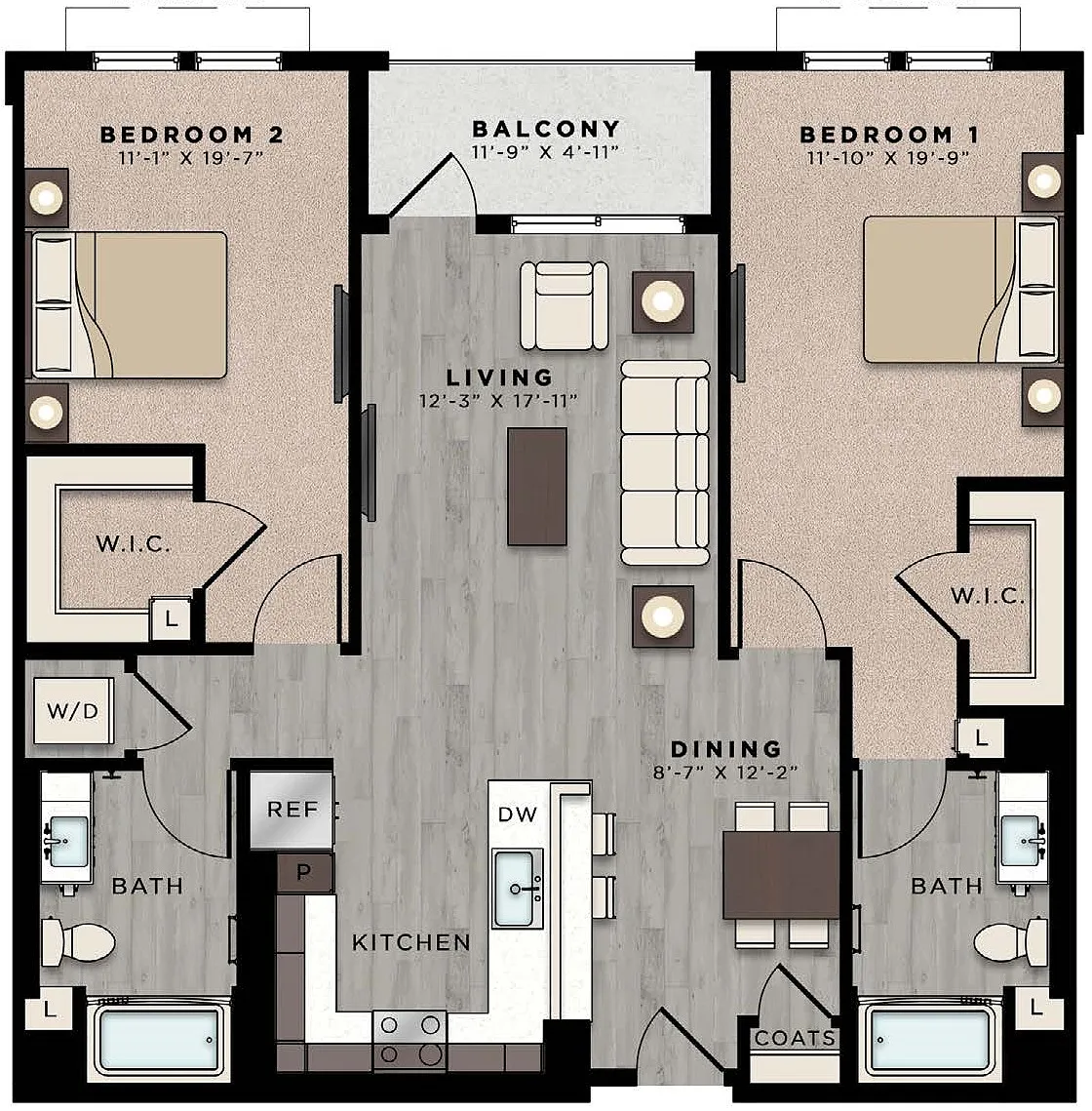 Floor plan CA124-B6-1256