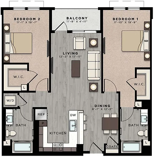 Floor plan CA124-B6-1256