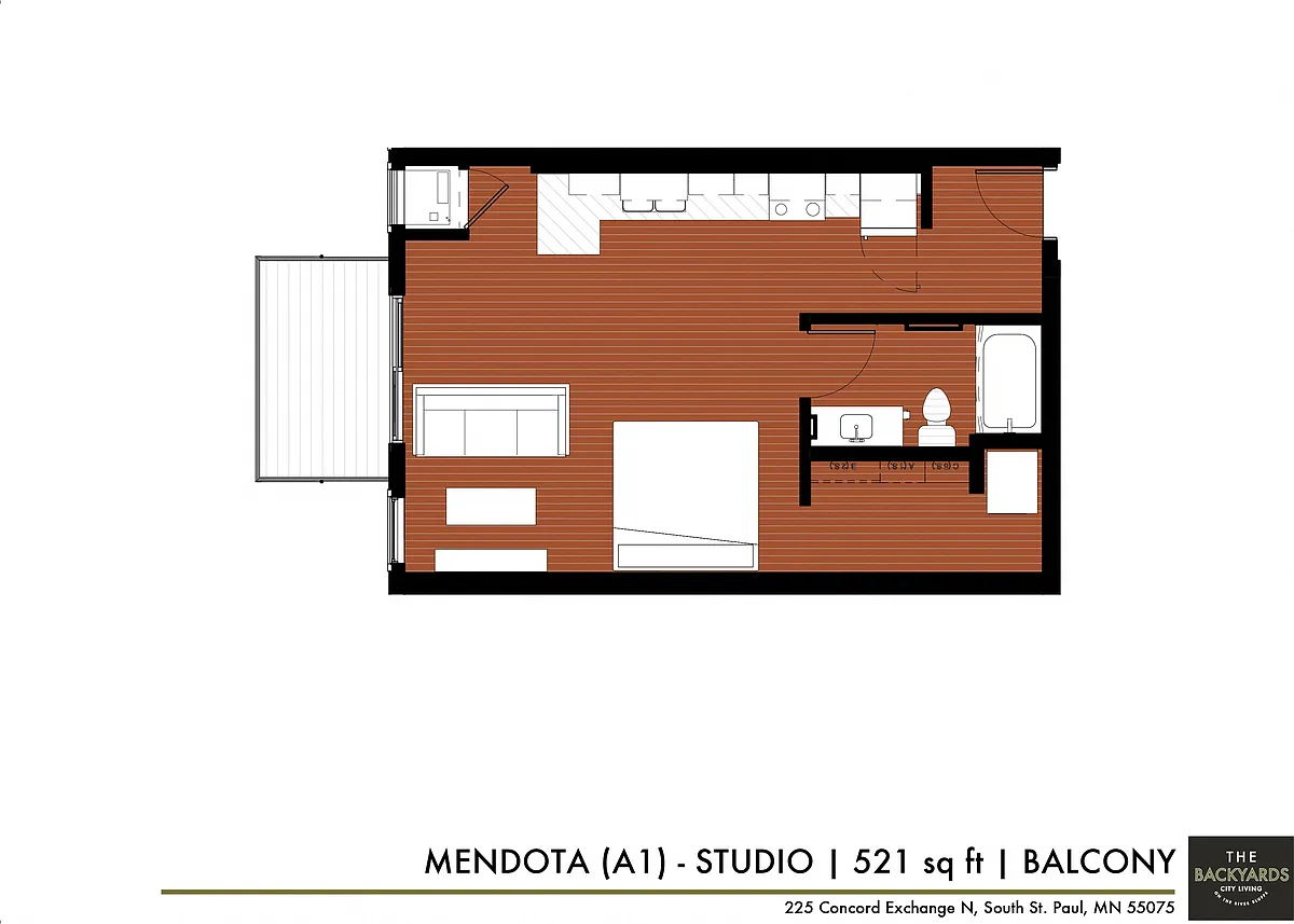 Floor plan The Backyards - Mendota (A1)