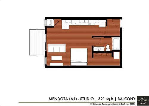 Floor plan The Backyards - Mendota (A1)