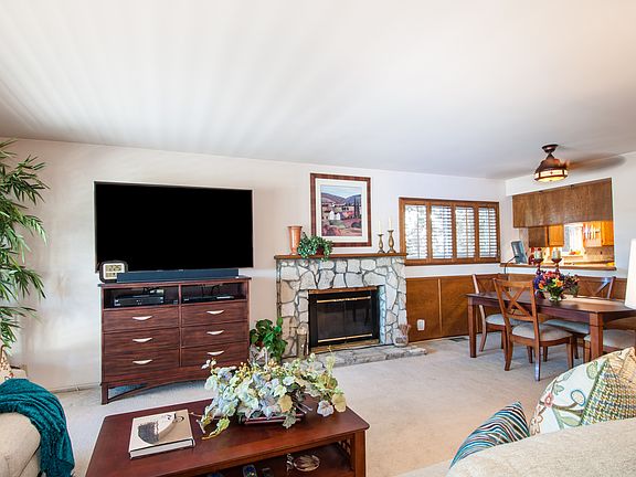 Living room and dining area