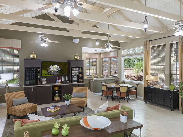 Resident lounge with gourmet coffee bar