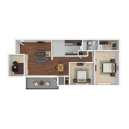 Floor plan Poplar Renovated (+Den)