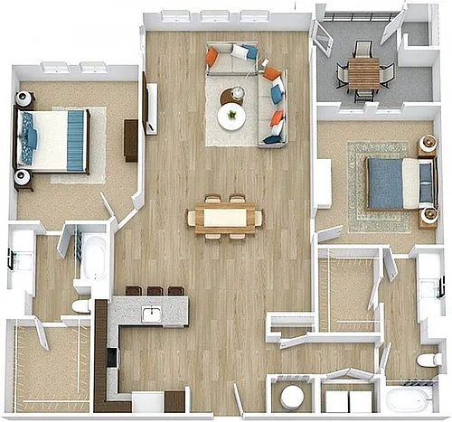 Floor plan 2x2X