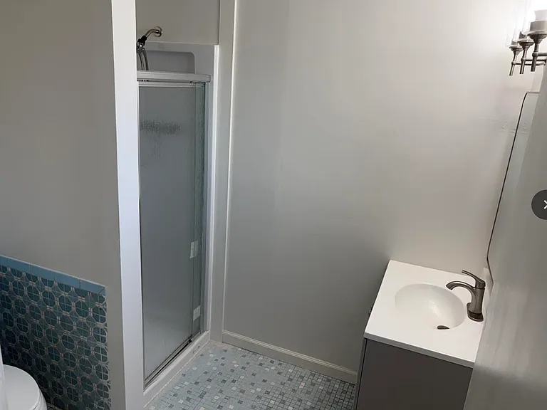 Downstairs bathroom shower
