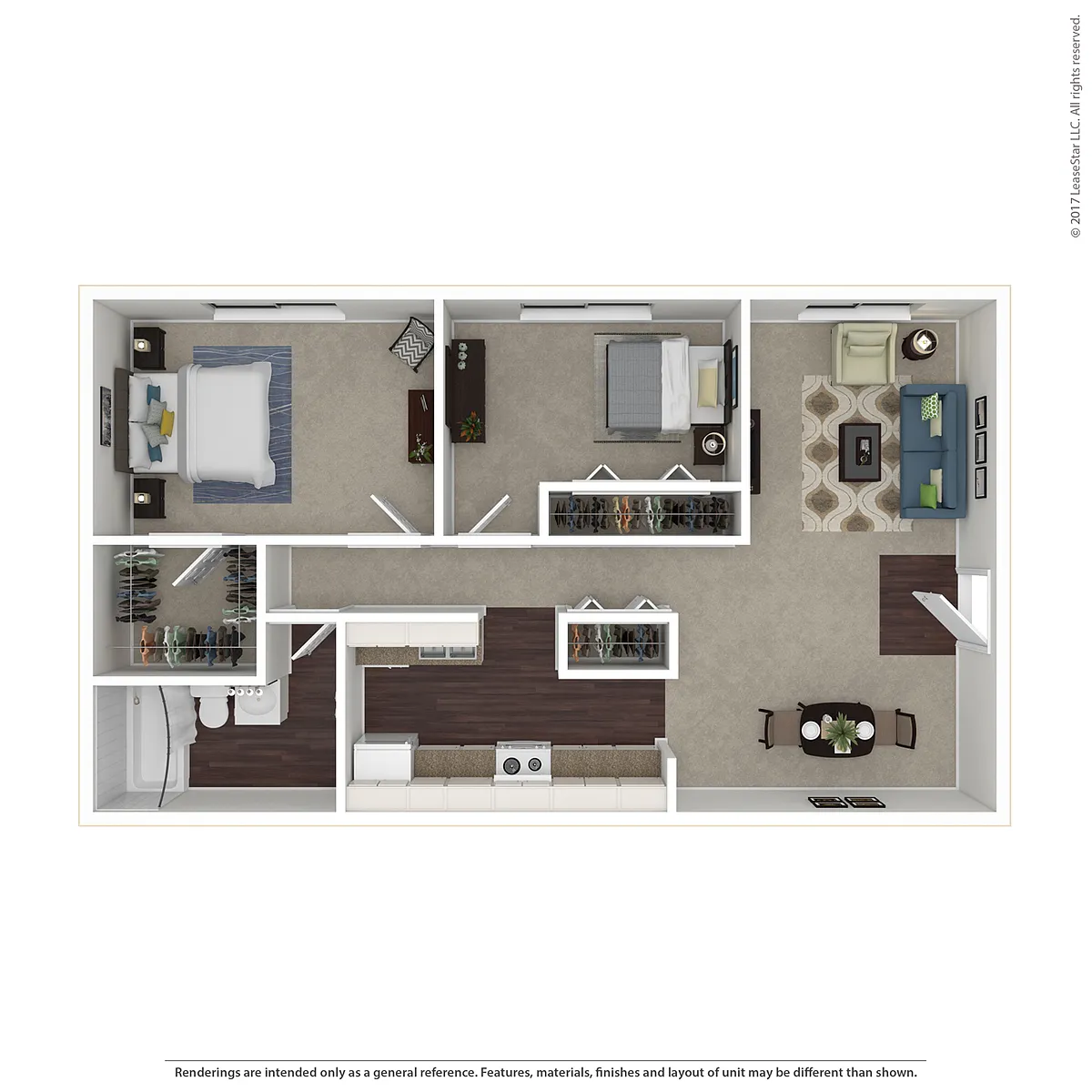 Floor plan Large 2 Bedroom